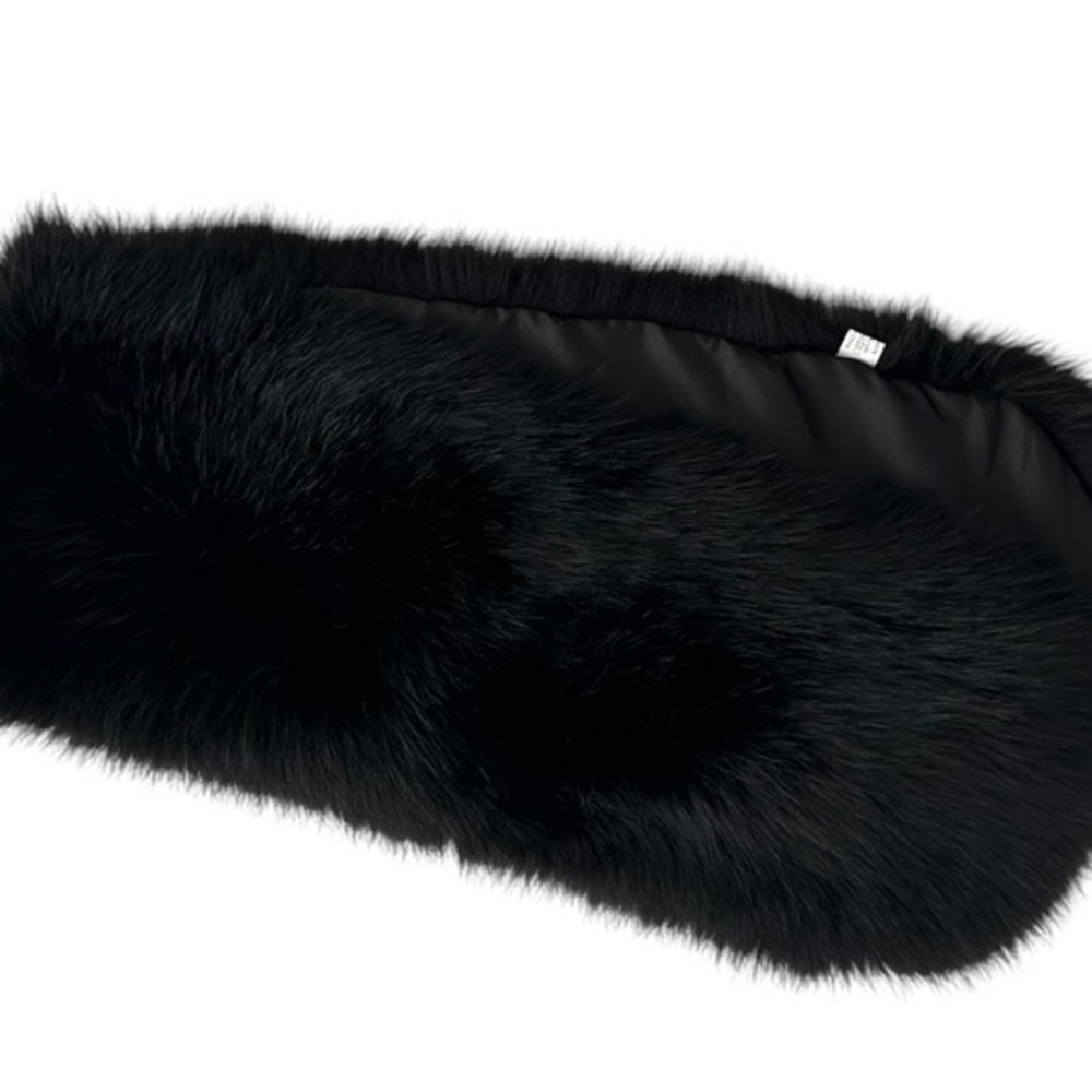 Faux Black Fur Shoulder Sash